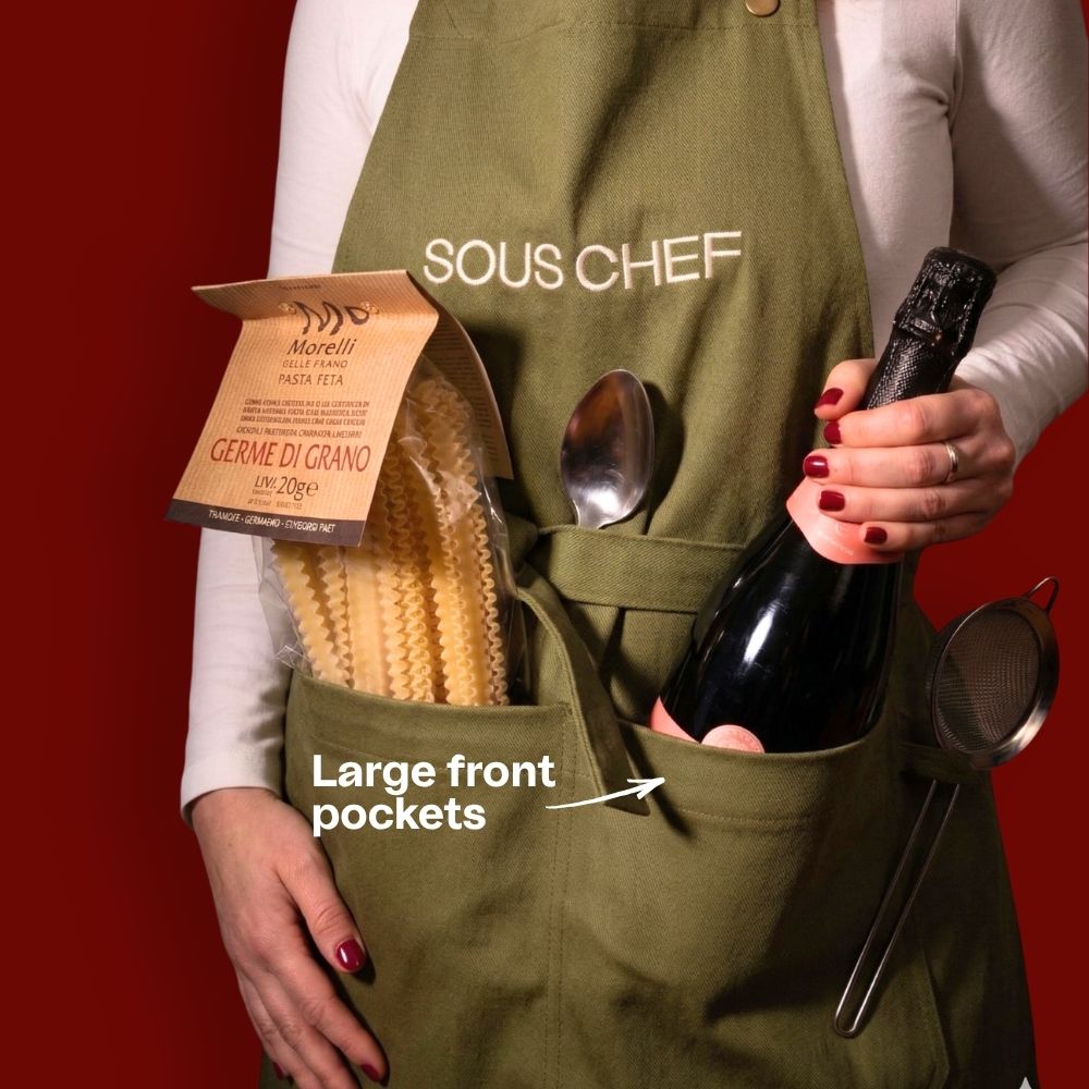 Sous Chef "Head Chef" Green Denim Apron
