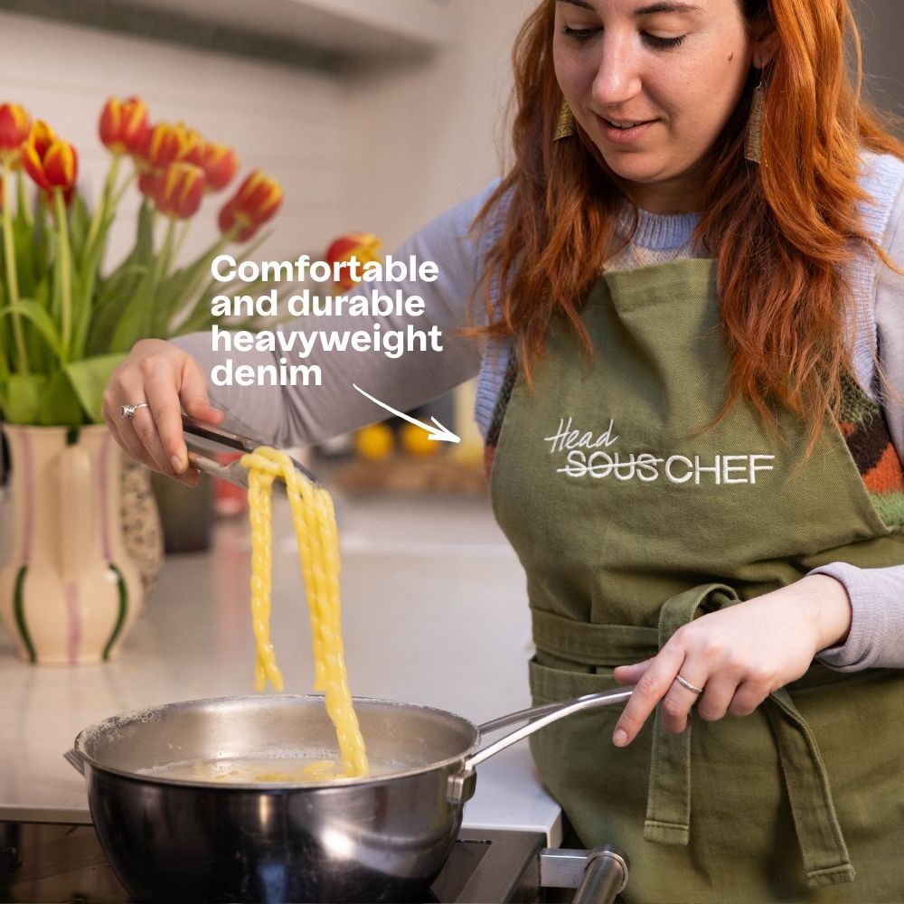 Sous Chef "Head Chef" Green Denim Apron
