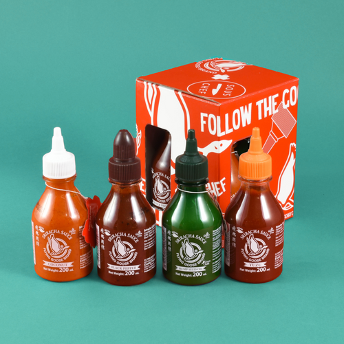 Flying Goose Sriracha Box Set, 4 x 200ml