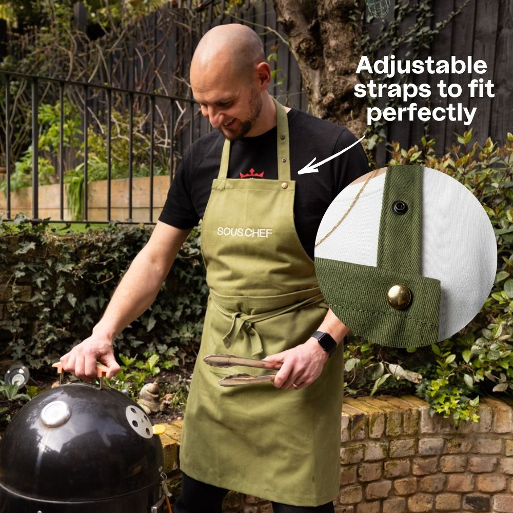 Sous Chef "Head Chef" Green Denim Apron