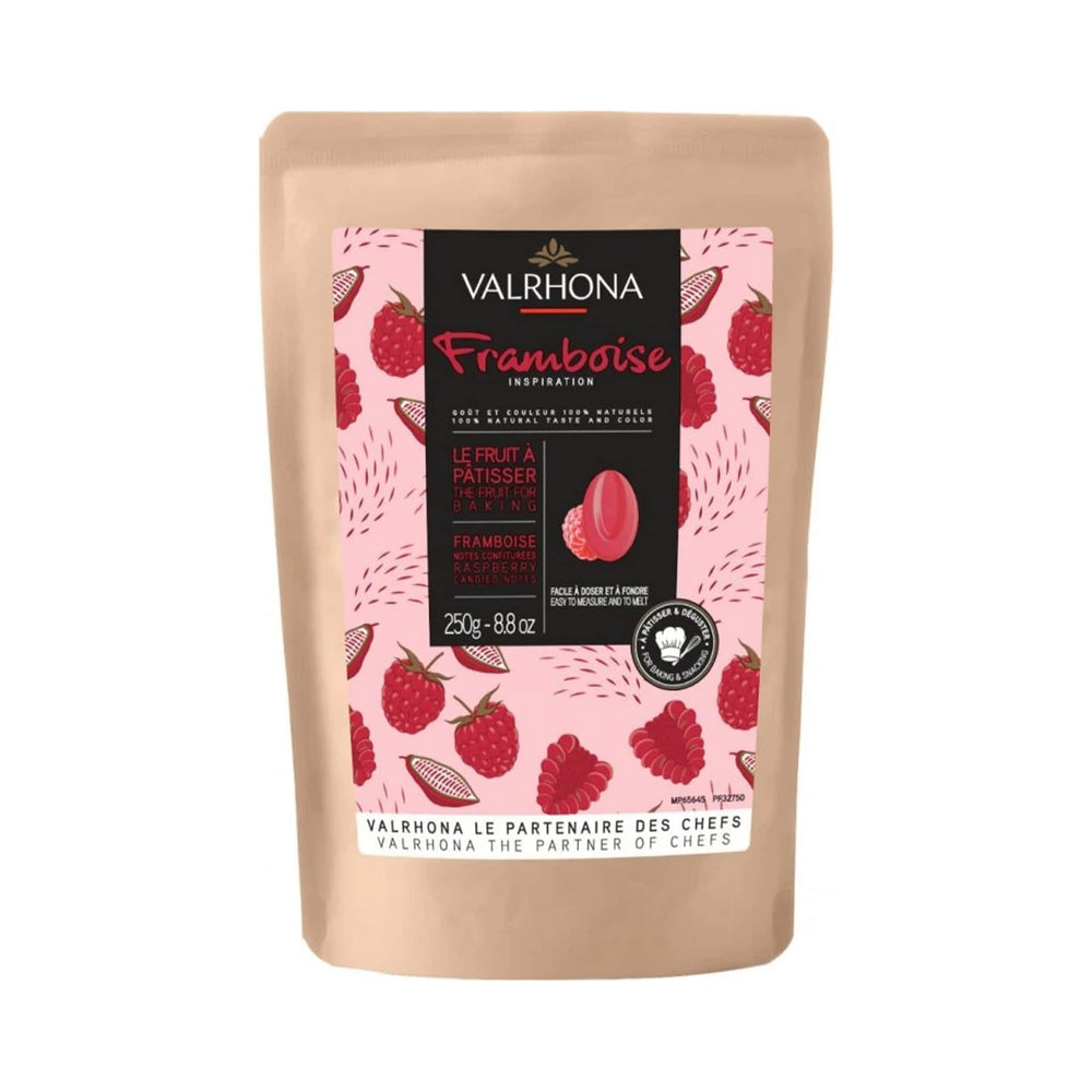 Valrhona Raspberry Inspiration Drops, 250g | Buy online UK – Sous Chef UK