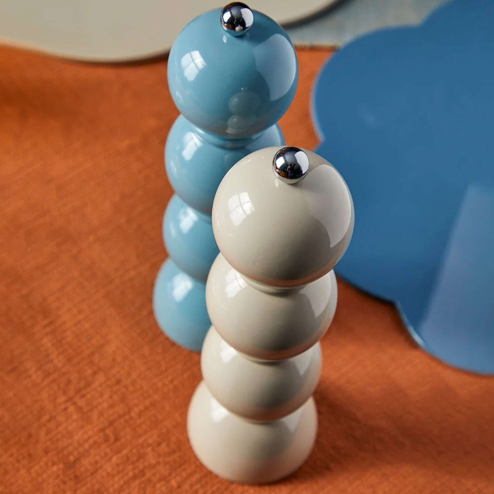 Addison Ross Chambray Blue Bobbin Salt or Pepper Mill, 22cm