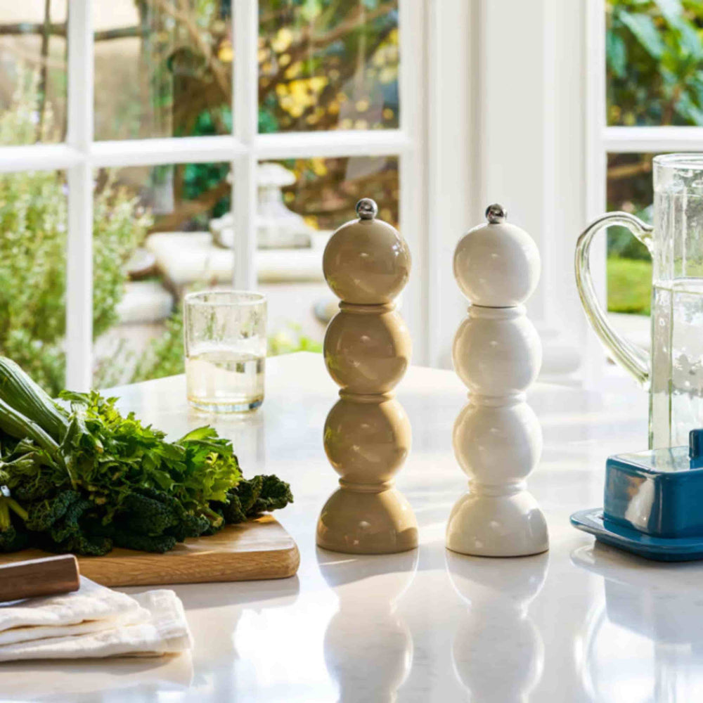 Addison Ross White Bobbin Salt or Pepper Mill, 22cm