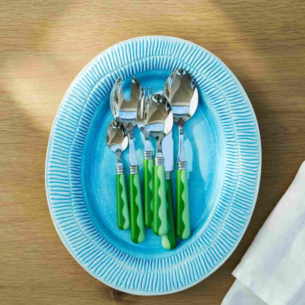 Addison Ross 16 Piece Green Wave Cutlery Set
