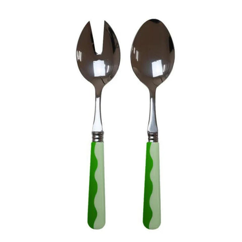 Addison Ross Green Wave Salad Serving Set