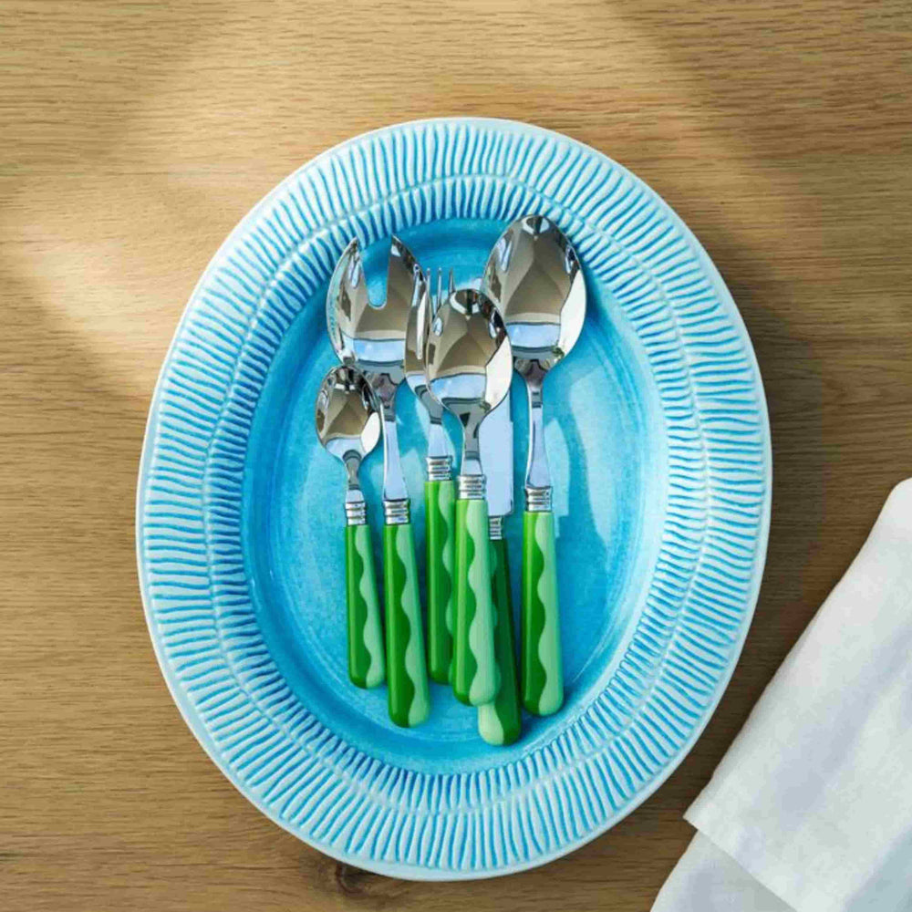 Addison Ross Green Wave Salad Serving Set