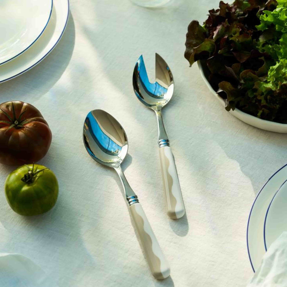 Addison Ross Cappuccino Wave Salad Serving Set