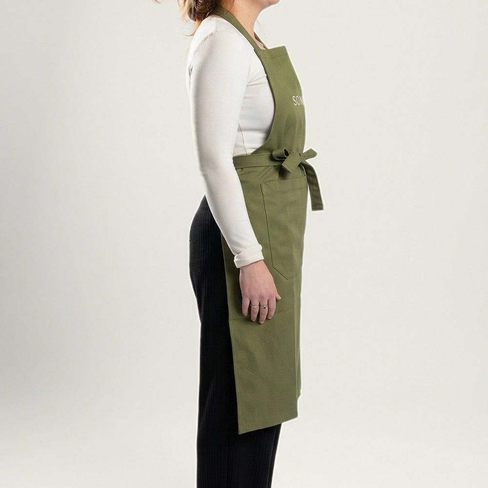 Head Chef Green Bull Denim Apron