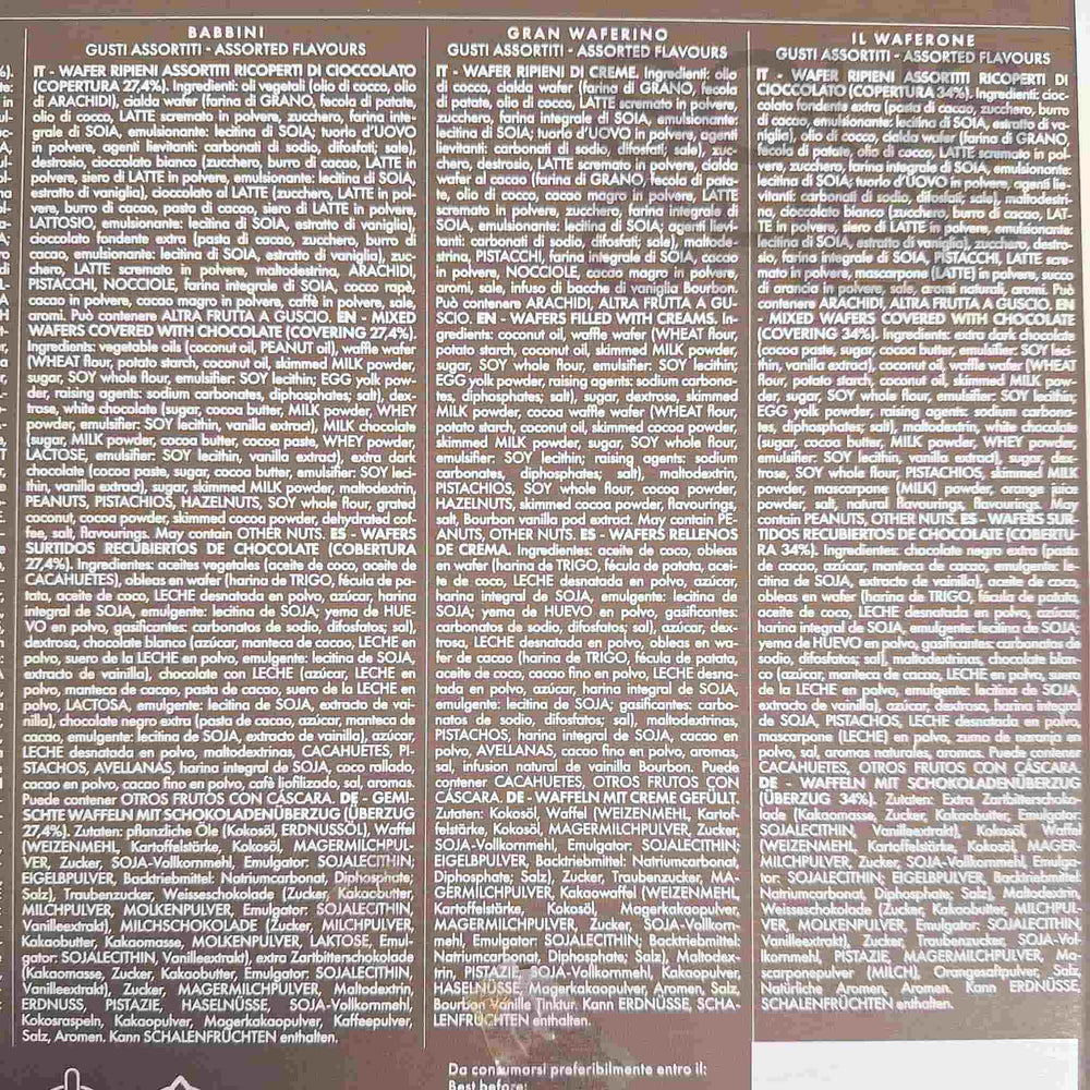 Babbi La Collezione Chocolate Covered Wafer & Praline Selection, 434g