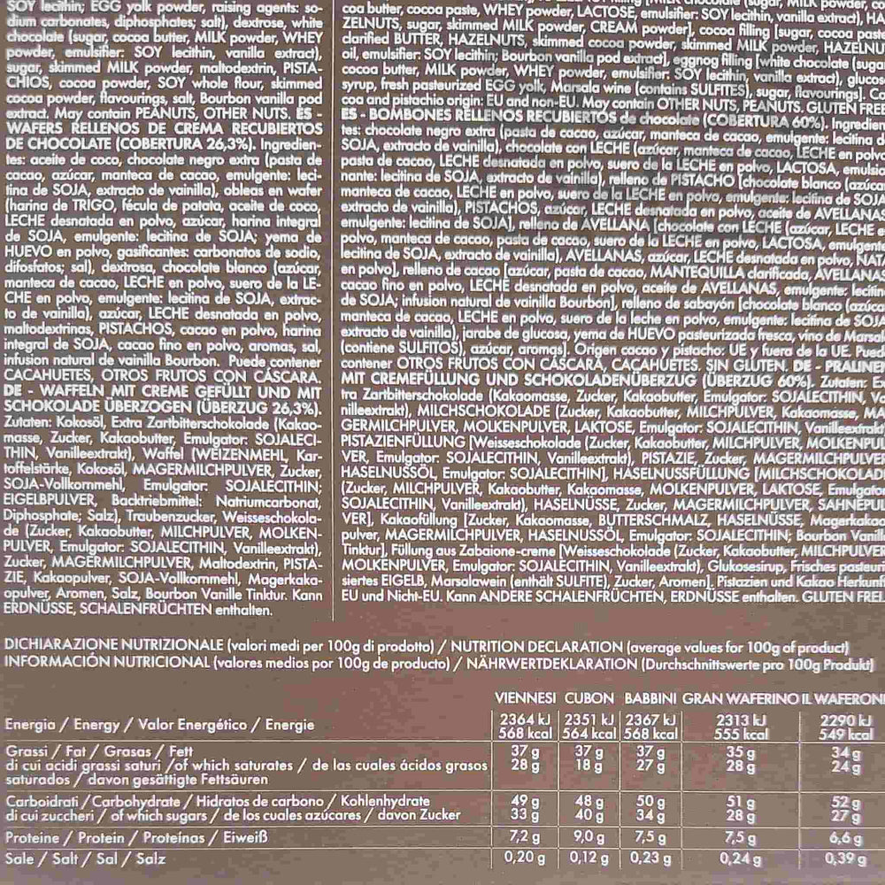 Babbi La Collezione Chocolate Covered Wafer & Praline Selection, 434g