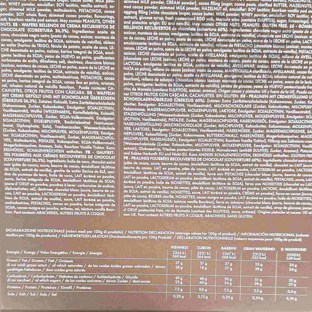 Babbi La Collezione Chocolate Covered Wafer & Praline Selection, 772g