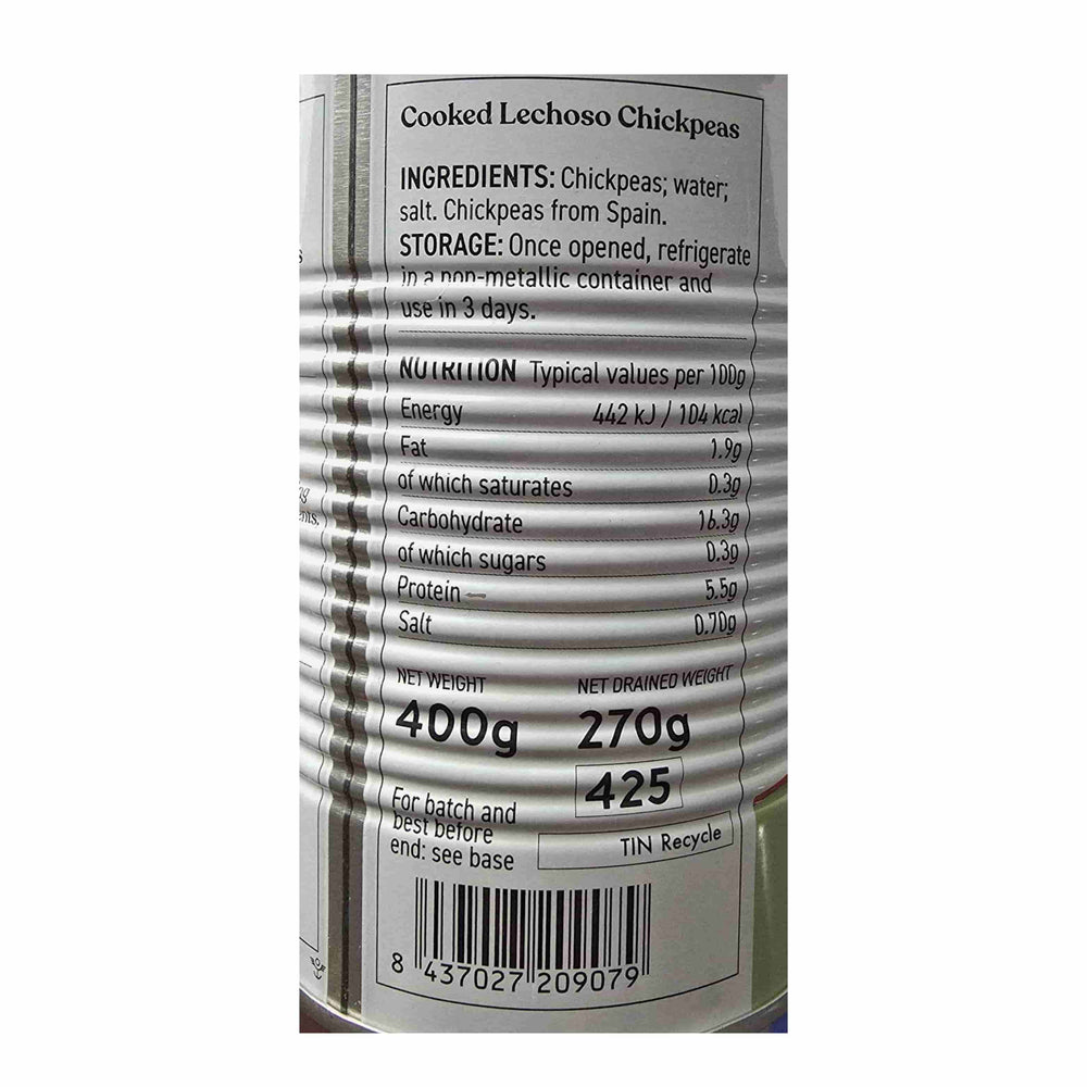4x Perello Lechoso Chickpeas, 400g Tin