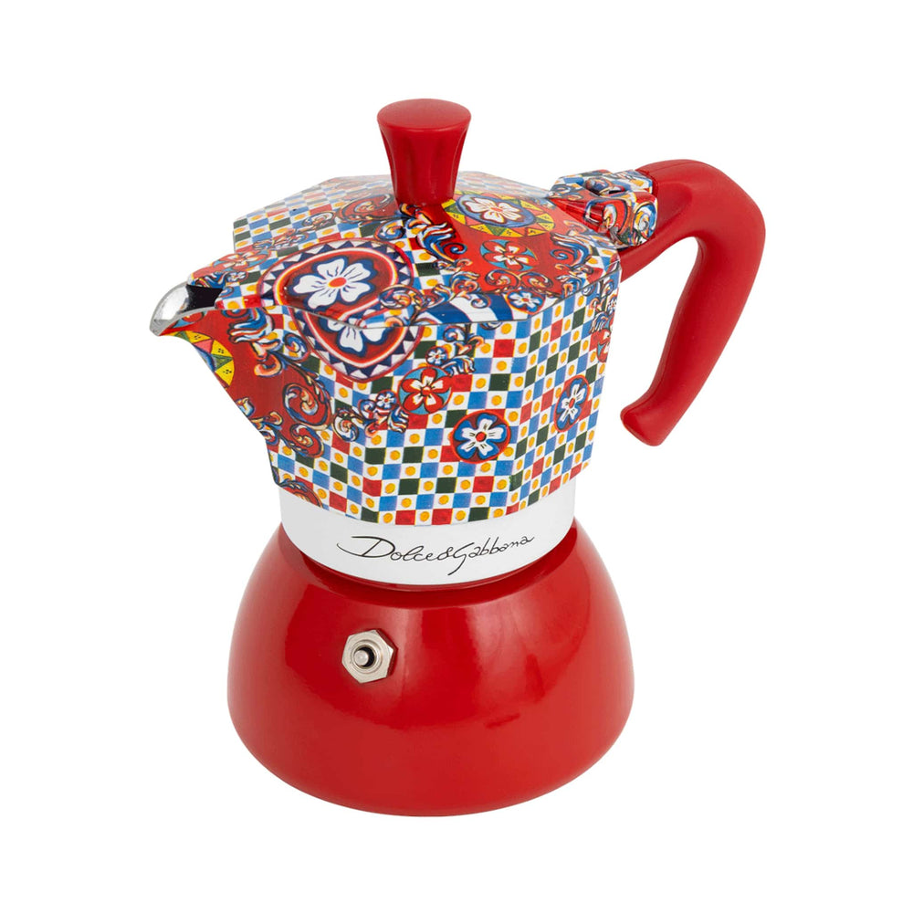 Bialetti x Dolce & Gabbana Red Moka Induction Coffee Maker, 4 Cup