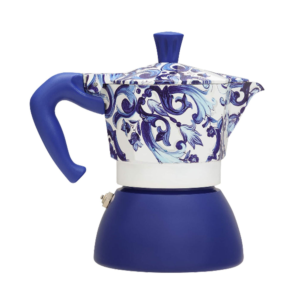 Bialetti x Dolce & Gabbana Blue Moka Induction Coffee Maker, 4 Cup