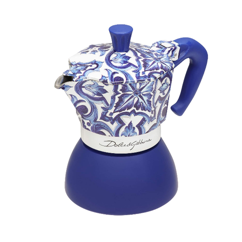 Bialetti x Dolce & Gabbana Blue Moka Induction Coffee Maker, 4 Cup