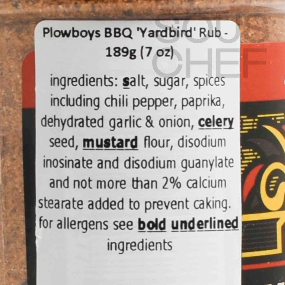 Plowboys BBQ 'Yardbird' Rub, 198g