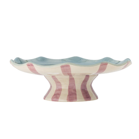 Willa Lilac Stripe Cake Tray, 28cm