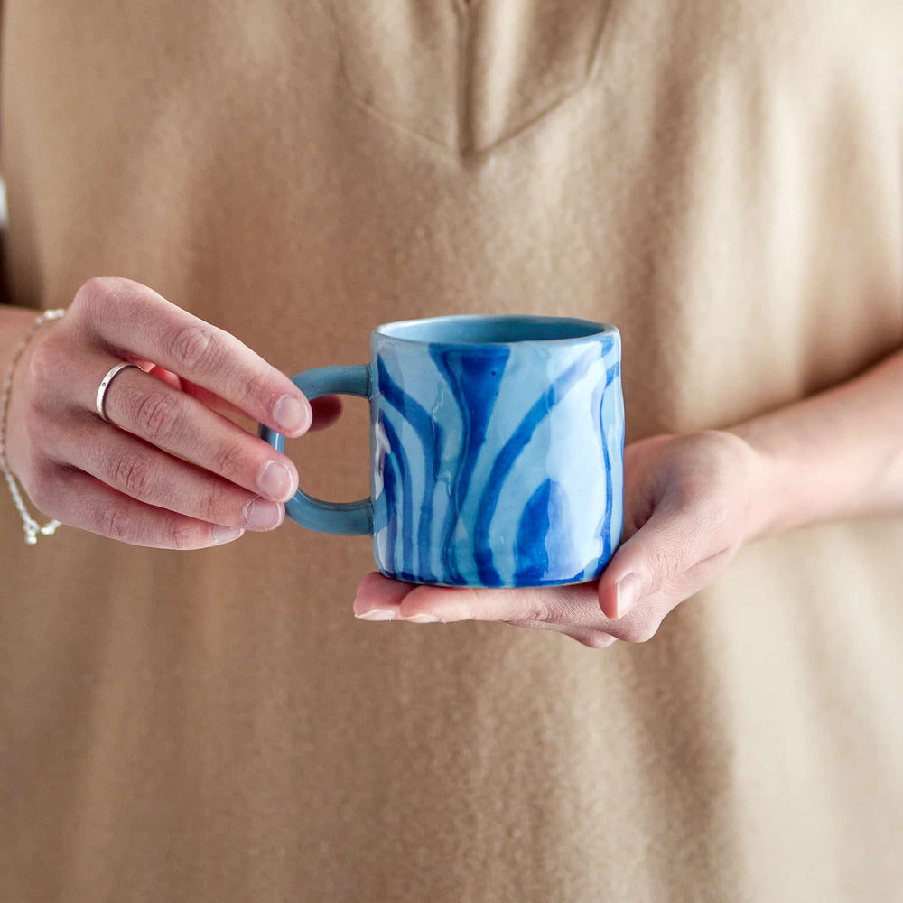 Blue Abstract Mug, 250ml