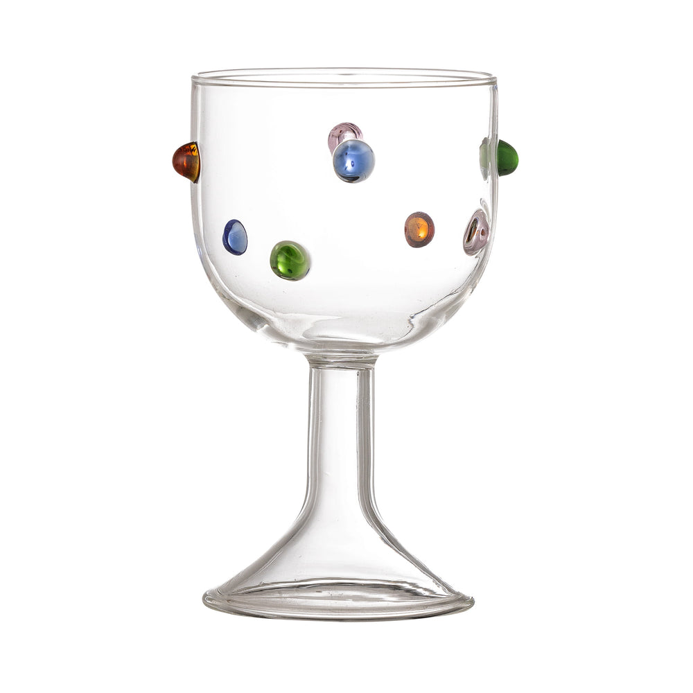 Confetti Dotty Wine Glass, 250ml