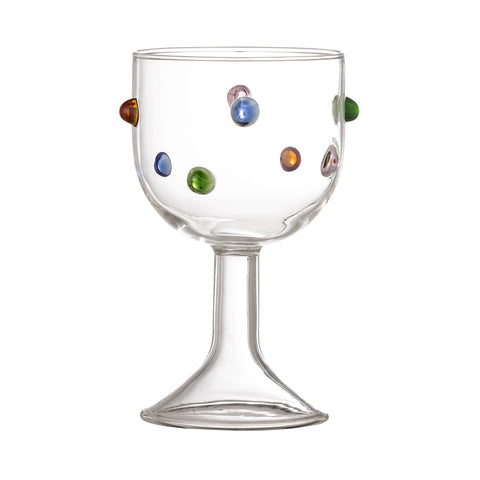 Confetti Dotty Wine Glass, 250ml