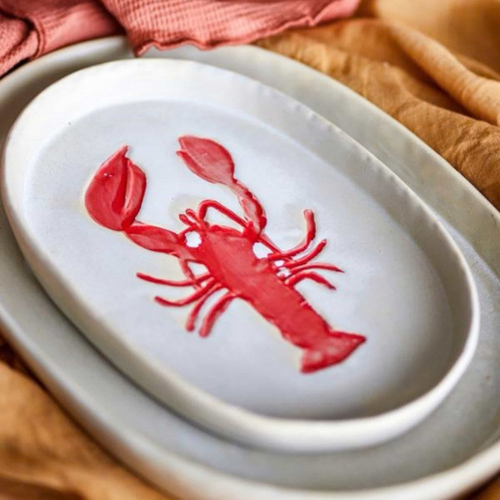 Lobster Stoneware Serving Plate, 29cm