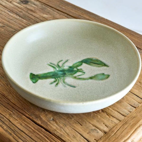 Green Lobster Stoneware Serving Bowl, 29cm