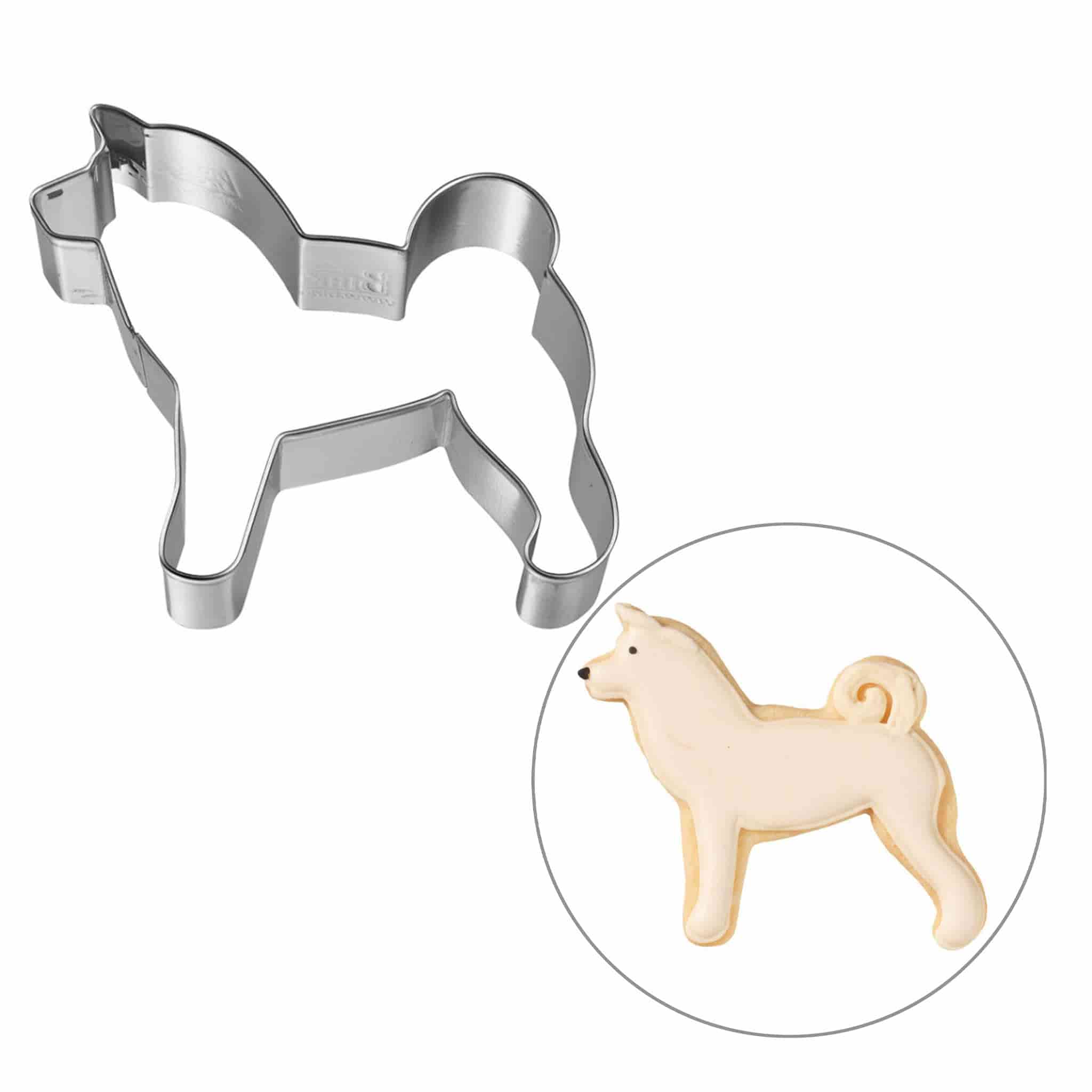 Stainless Steel Husky Cookie Cutter, 7.5cm