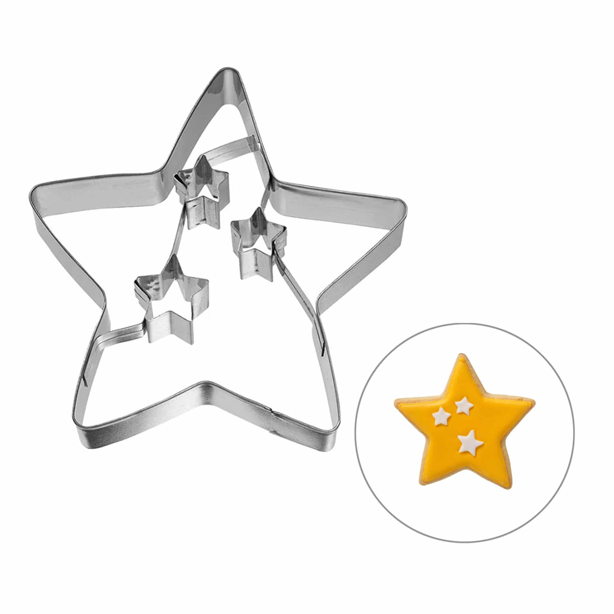 Stainless Steel Christmas Star Cookie Cutter, 10.5cm