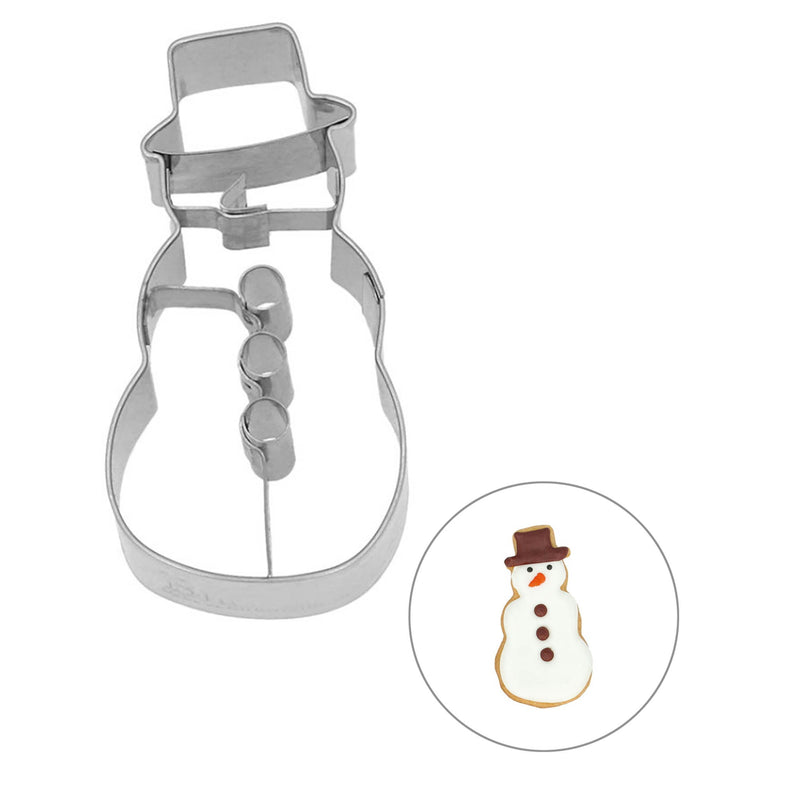 Stainless Steel Snowman Cookie Cutter, 8cm
