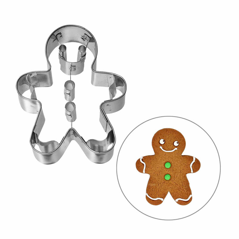 Stainless Steel Gingerbread Man Cookie Cutter, 7.5cm