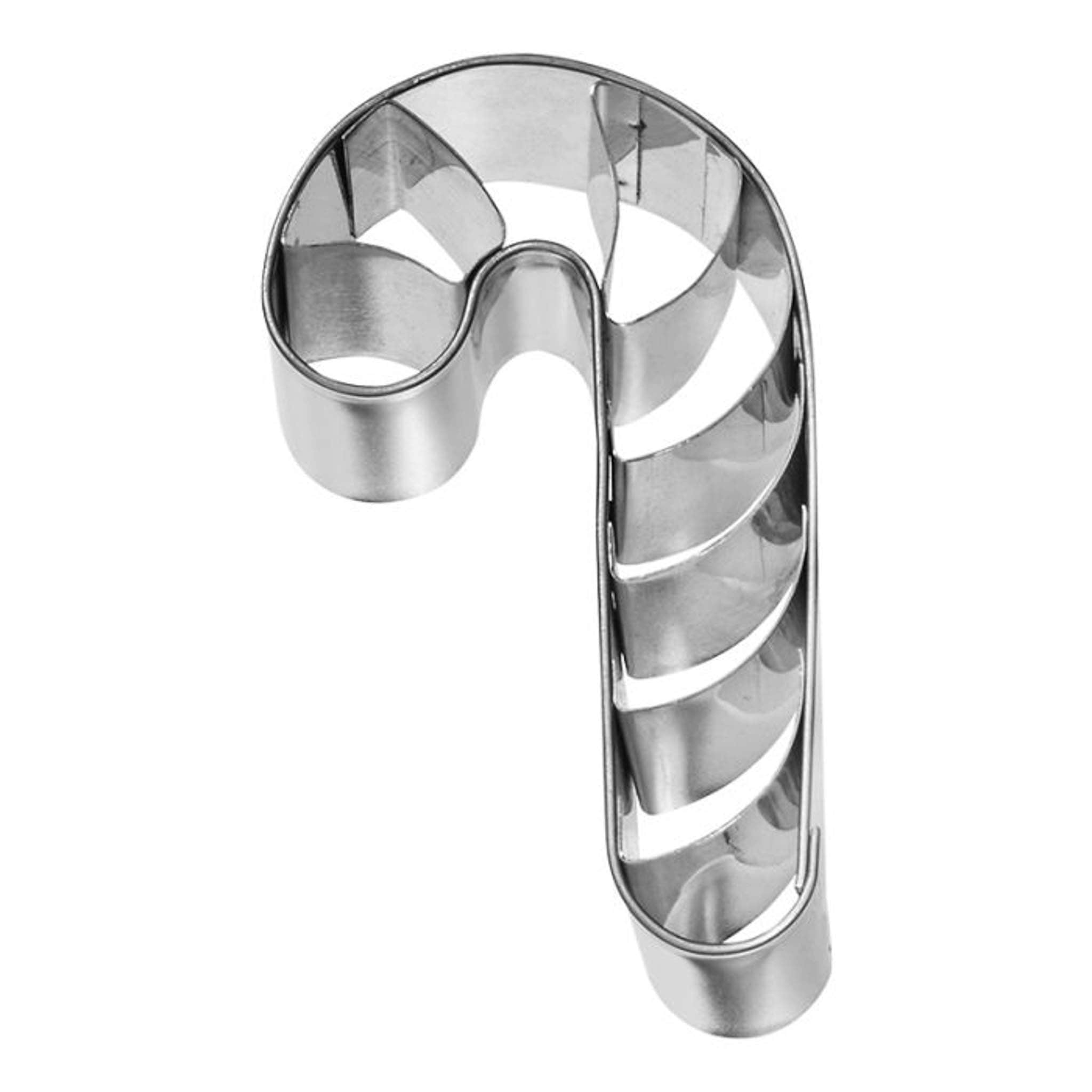 Stainless Steel Candy Cane Cookie Cutter, 7cm