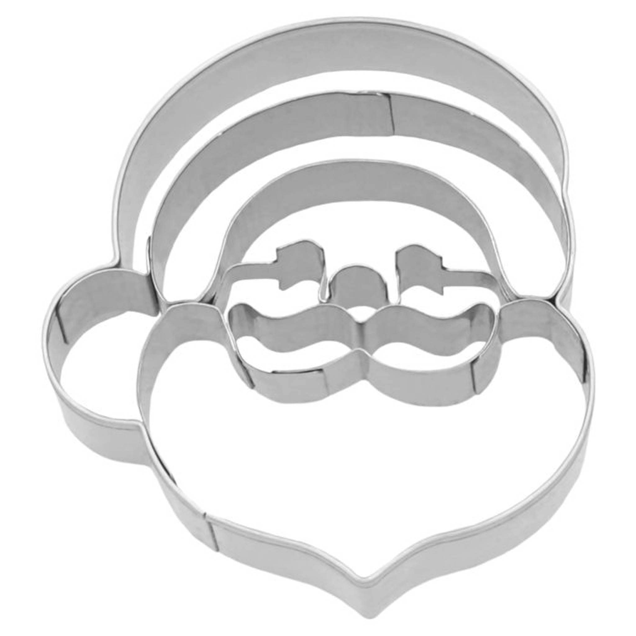 Stainless Steel Santa Claus Cookie Cutter, 6cm