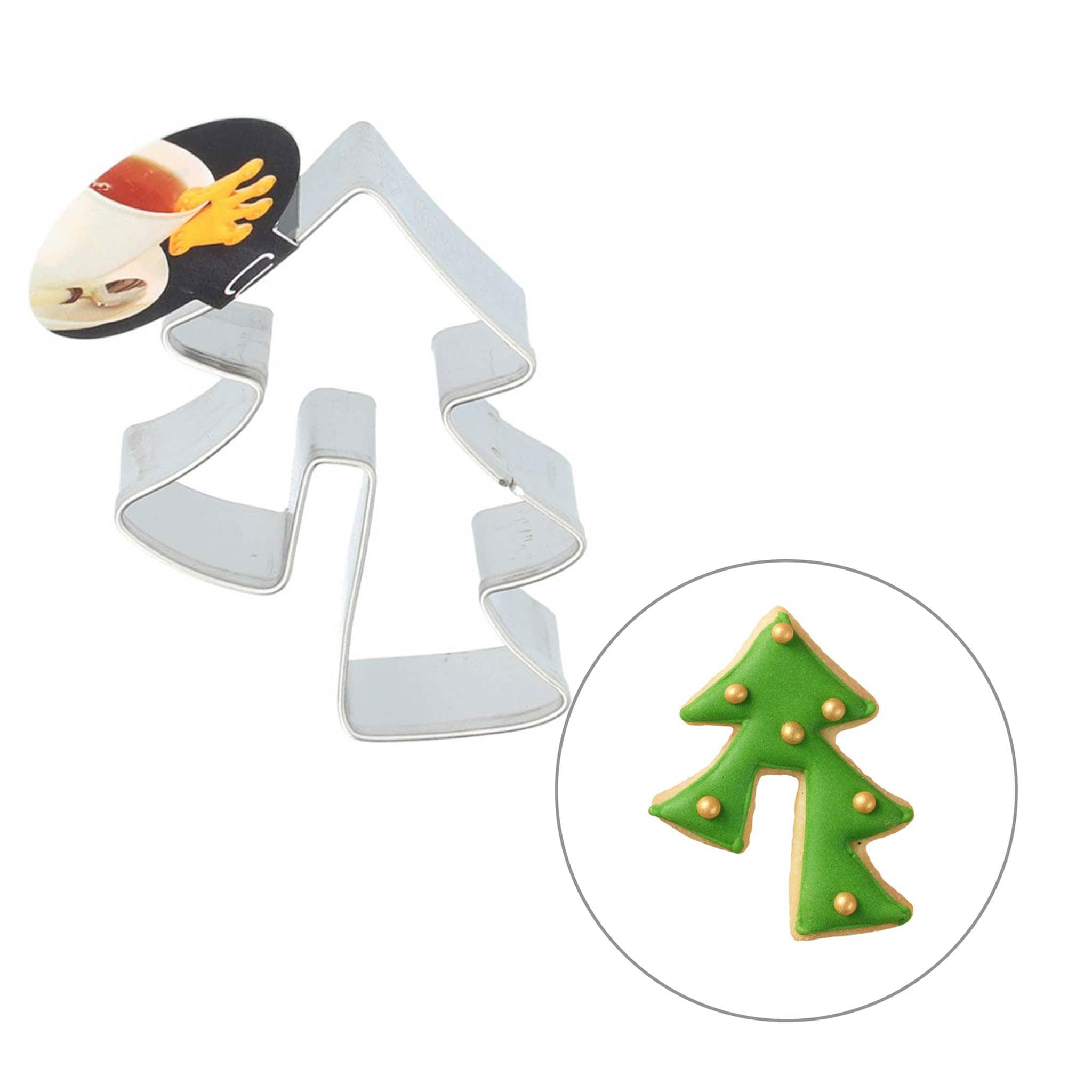 Stainless Steel 3D Christmas Tree Cookie Cutter, 5.5cm