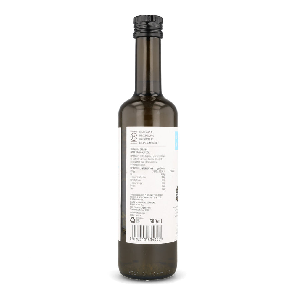 Belazu Organic Extra Virgin Olive Oil, 500ml ingredients and nutritional
