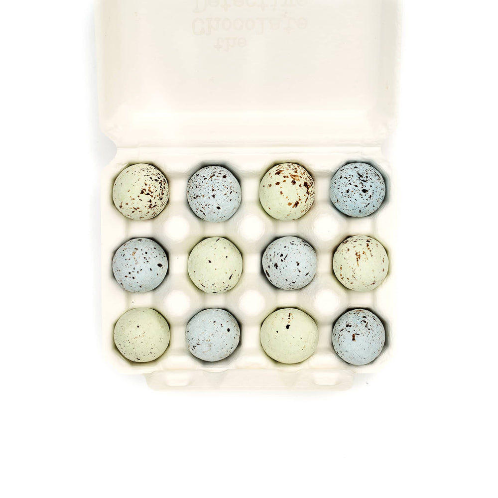 The Chocolate Detective 12 Rainbow Lovebird Chocolate Eggs, 150g