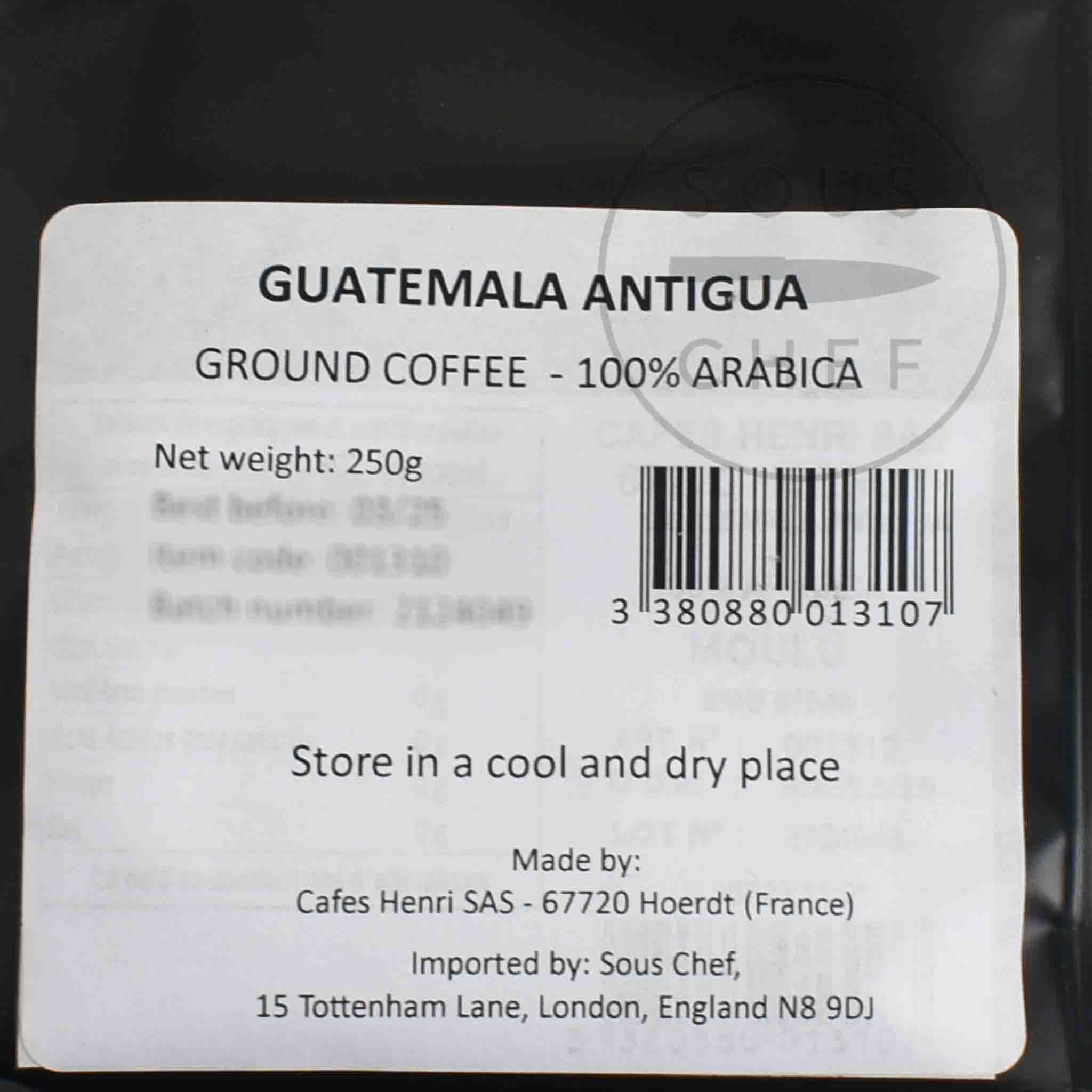 Cafes Henri Guatemala Antigua Ground Coffee, 250g