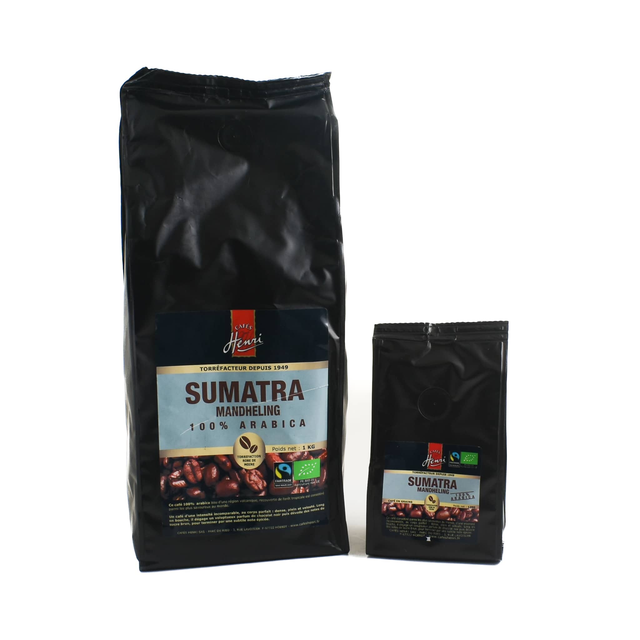 Cafes Henri Sumatra Mandheling Organic Whole Coffee Beans