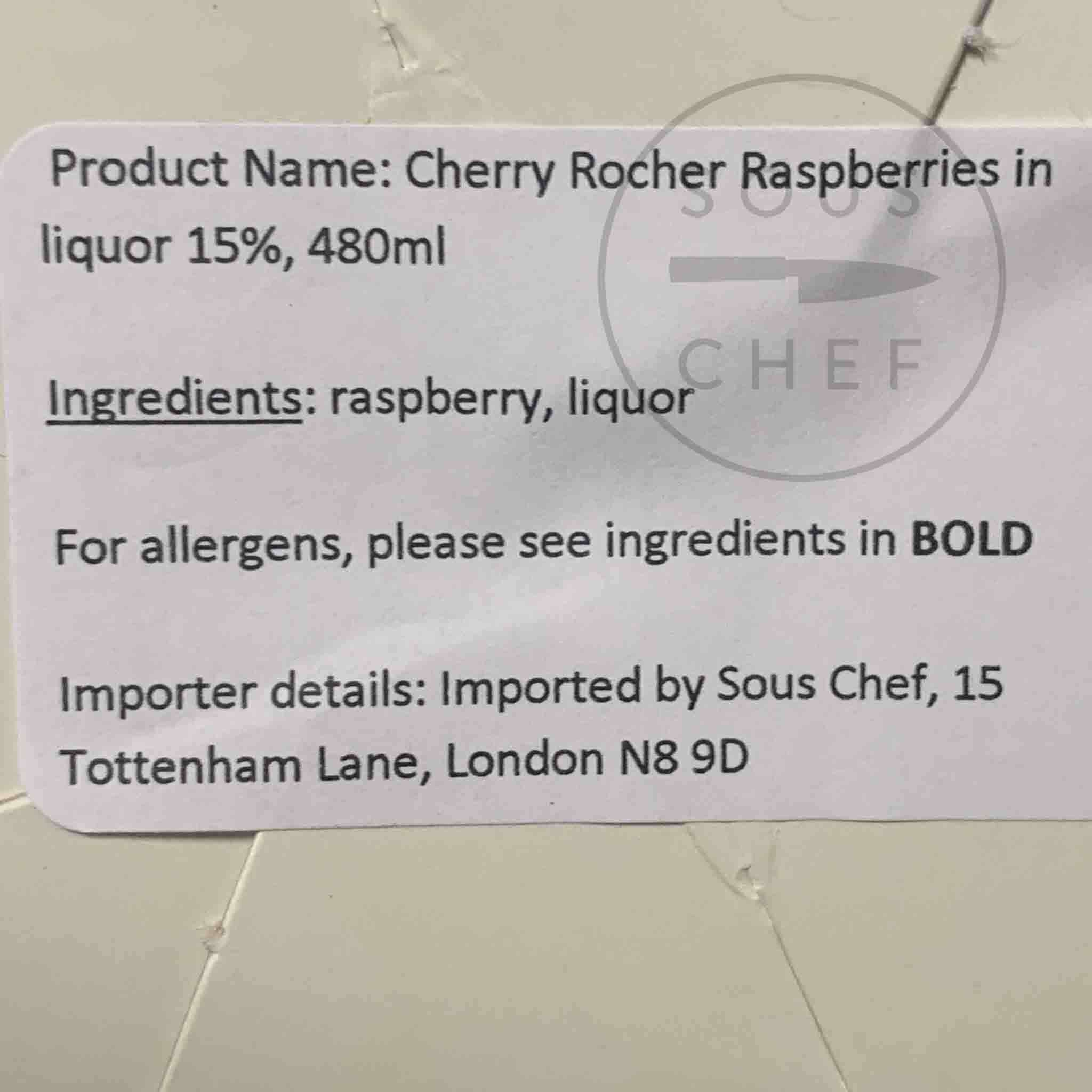 Cherry Rocher Raspberries in Liqueur 15%, 480ml