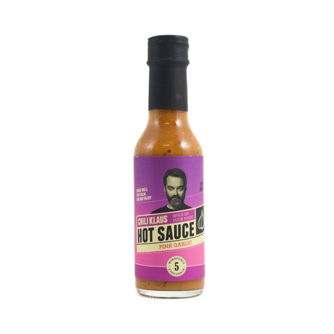 Short Dated Chili Klaus Pink Garlic Hot Sauce, 147ml
