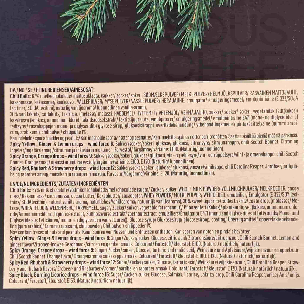 Chili Klaus Jingle Balls Chilli Sweets Advent Calendar Black & Gold, 420g