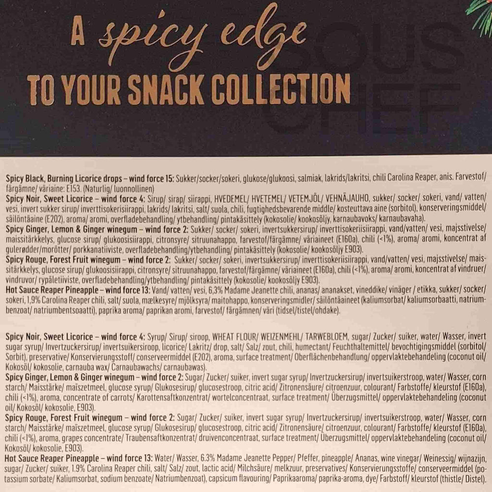 Chili Klaus Jingle Balls Chilli Sweets Advent Calendar Black & Gold, 420g