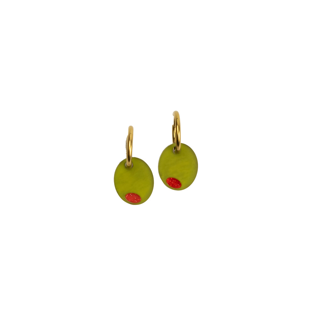 Cuteryko Olive Stainless Steel Hoop Earrings