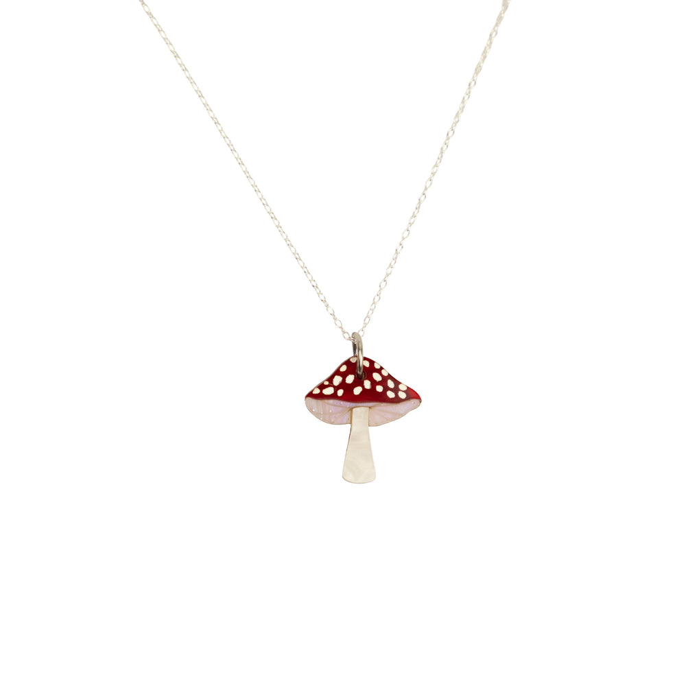 Cuteryko Red Mushroom Necklace