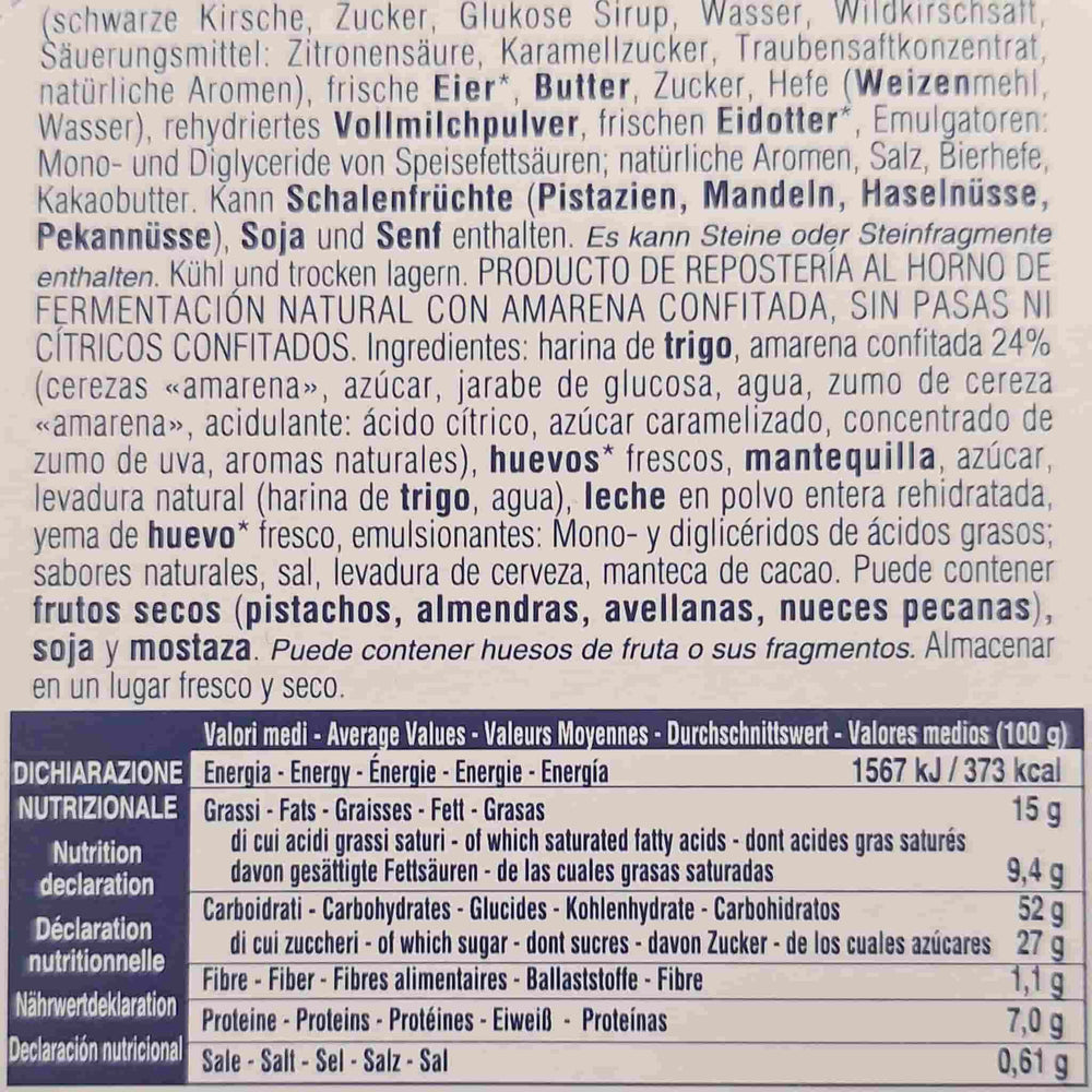 Fabbri Amarena Cherry Panettone, 500g