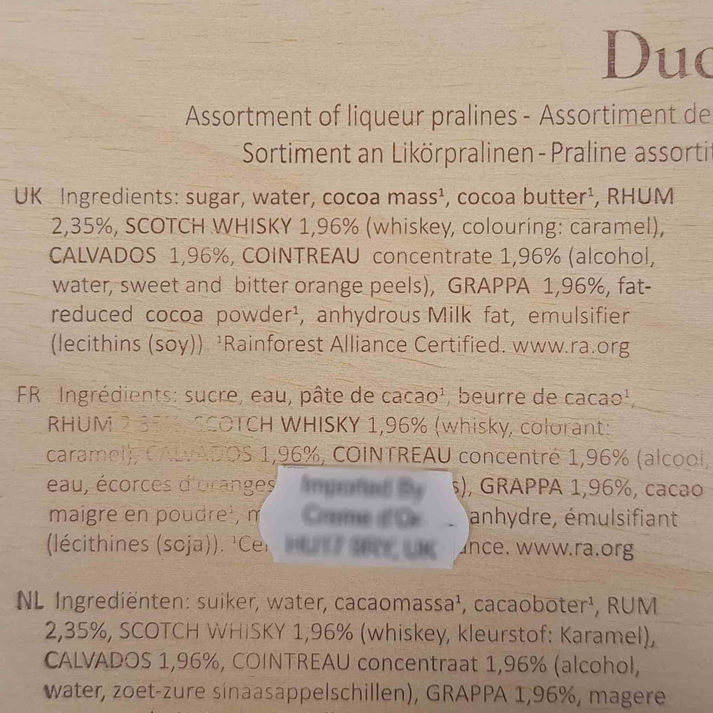 Liqueur Pralines Crate, 250g