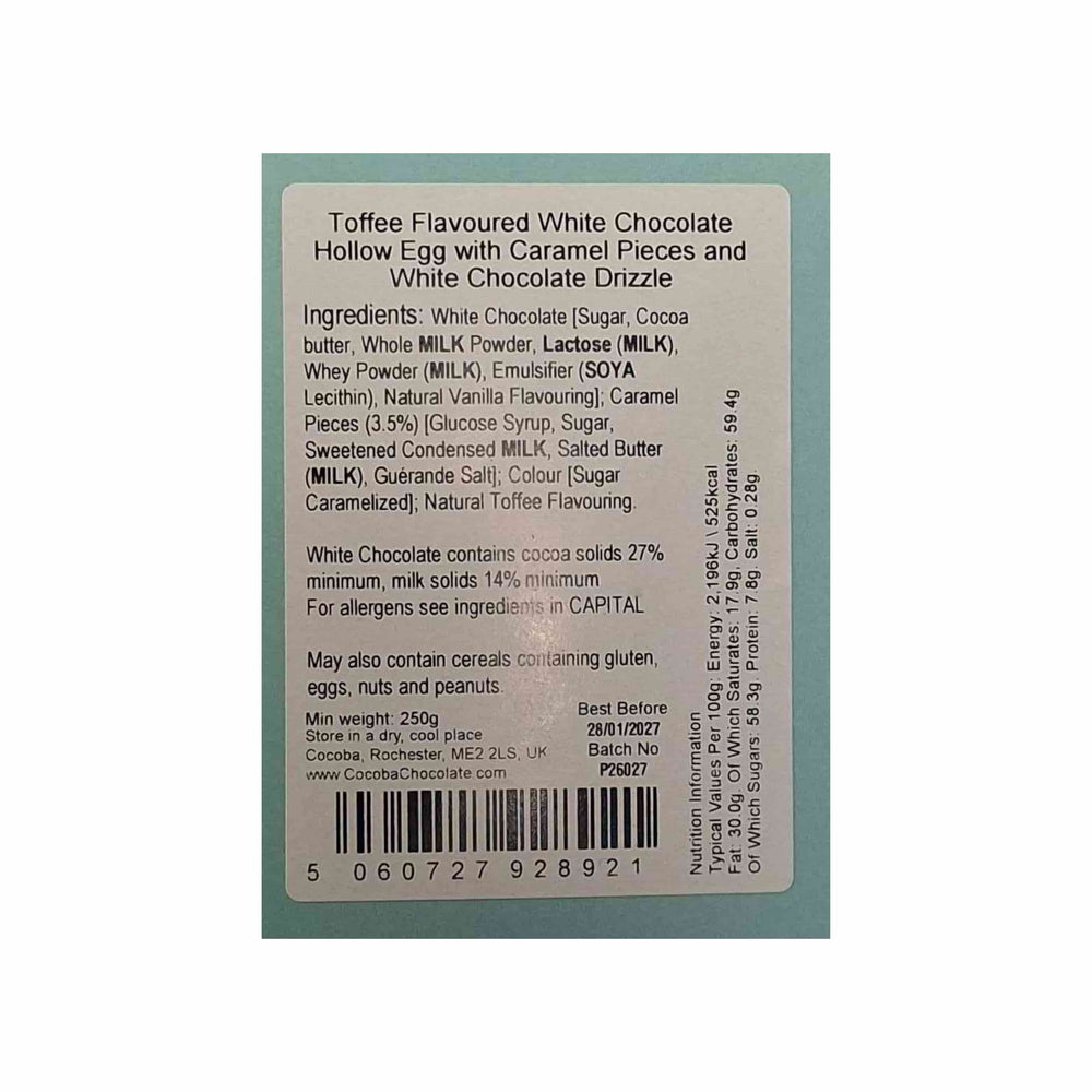 Cocoba Caramel Easter Egg, 250g