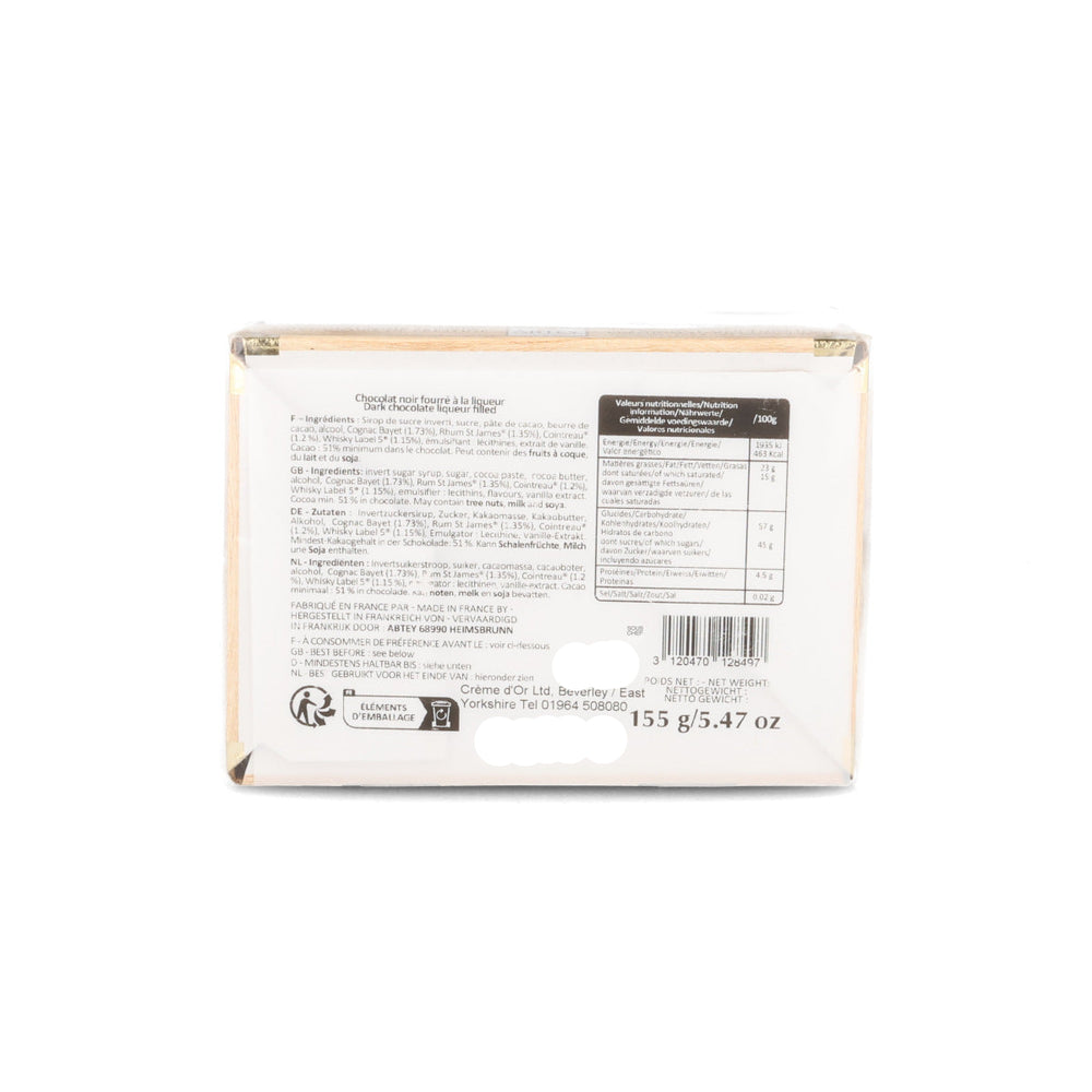 12 Chocolate Liqueur Bottles in Wooden Crate, 155g