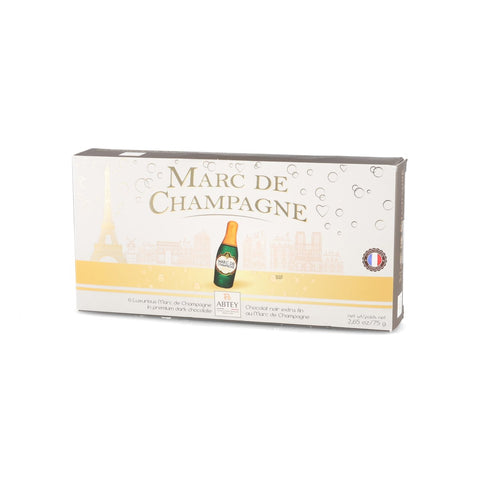 Marc de Champagne Chocolate Liqueur Bottles, 75g