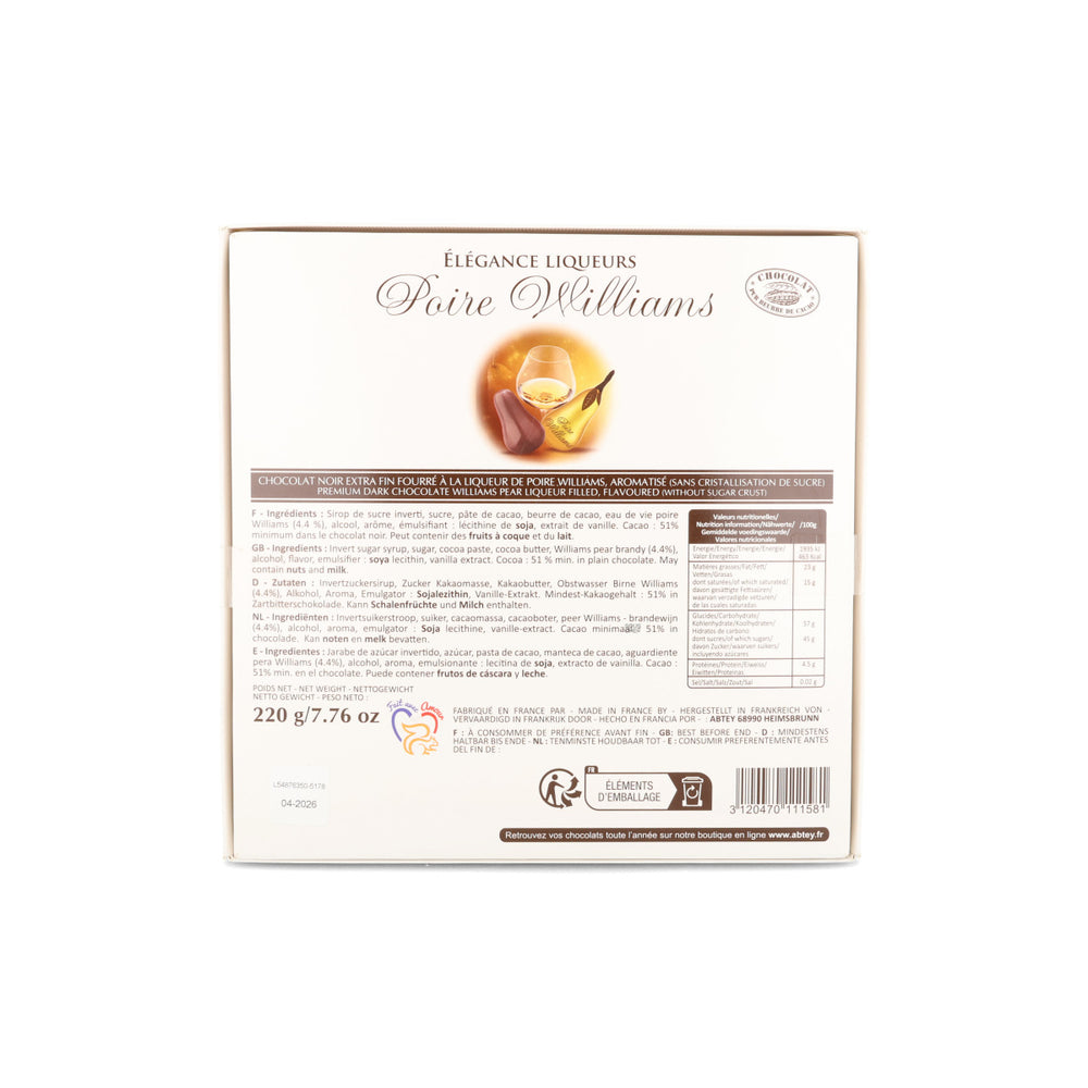 Elegance Williams Pear Chocolate Liqueurs, 220g