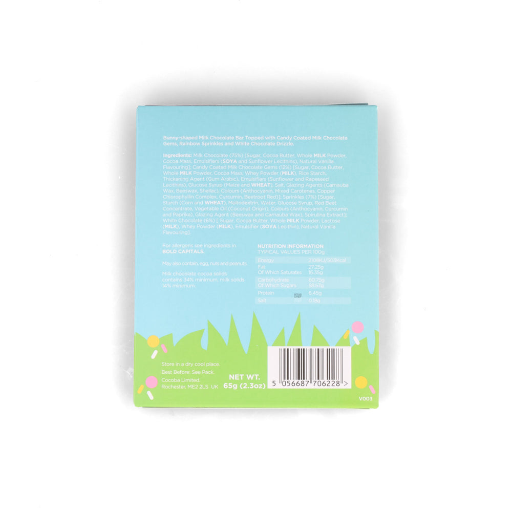 Cocoba Chocolate Easter Bunny with Sprinkles, 65g